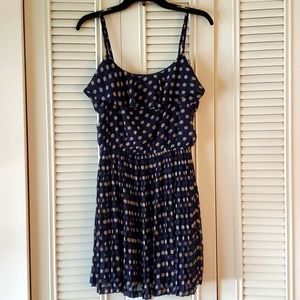 Pleated Polka Dot Dress